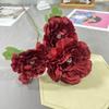 Simulação koi peônia 3 cabeça coreano peônia casamento auditório fundo estrada arranjo de flores ao ar livre casamento fundo decoração de parede