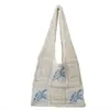 Bolsa Tote de Tricô Fashion, Versátil Tendência Casual Grande Capacidade Nova Elegante Bolsa de Ombro Tecida para Mulheres