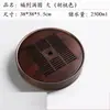 Bandeja de té para uso doméstico, estilo chino, simple, color sólido, retención de agua, bambú, incrustada, grande, redonda, portaté grande, bandeja de preparación en seco con drenaje