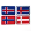 Bandera Bordada Mundial Velcro Islandia Dinamarca y otros países Pegatina de Tela para Bandera Insignia Táctica Mochila Pegatina de Tela Bordada