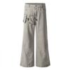 OREETA marca de moda design calça overall pesada micro-la moda marca design desconstrução costura retalho bolso patch overall calça paraquedas