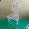 Cadeira Cristal Transparente Acrílica Espessa Removível Casamento Encosto Exterior PC Cadeira de Jantar Plástico Casamento Cadeira Cristal