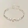 Pulseira Laço de Zircônia Rosa 2026, Design de Nicho de Luxo Leve, Sensação Exquisita e de Alto Padrão, Joia Doce e Elegante