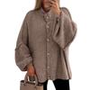 Procesamiento de Comercio Exterior Transfronterizo Personalizado Suéter Chaqueta de Punto de un Solo Botón Europeo y Americano Cardigan de Punto Liso Casual para Amazon
