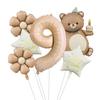 Nuevo Globo de Película de Aluminio de Pastel Mágico de Oso Set Número 32 pulgadas Garra de Oso Fiesta de Cumpleaños Infantil Accesorios para Fotos