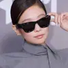 Gafas de Sol Estilo Jennie, Montura Gruesa, Gafas de Sol de Montura Cuadrada Grande, Gafas de Sol Anti-UV, Forma Cóncava para Hombres y Mujeres