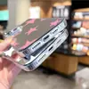 La funda de espejo con estrella de cinco puntas de estilo dulce y fresco más vendida de temu para iPhone 16 Pro Max, funda de teléfono con espejo de maquillaje de lujo ligero para mujer