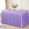 Saia de mesa de cor sólida para conferências, catering frio, hotéis, exposições, banquetes, casamentos e eventos, toalha de mesa retangular