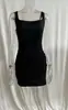 Vestido Falda Corta de Cintura Fruncida con Escote Cuadrado Dulce y Picante para Mujer Verano 2023 Nuevo Estilo Europeo y Americano
