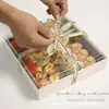 Caja de embalaje para sushi de alta calidad, caja de papel cuadrada de 24 cm, estilo japonés, para sashimi, salmón, desechable, para llevar, comercial