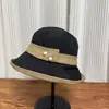 Sombrero de Pescador Nuevo Estilo Primavera y Verano Bloque de Color para Mujer con Decoración de Perlas, Elegante y de Moda para Viajar, Hace que la Cara se Vea Más Pequeña, Sombrero de Sol Versátil
