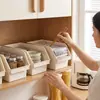 Caixas de armazenamento para armários de cozinha, organizadores de mesa, armazenamento de lanches e cosméticos, cestas de armazenamento retangulares para casa, cestas organizadoras de plástico para cozinha