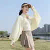 Chal de estilo verano protección solar seda de hielo hilo original ropa de protección solar para mujer, refrescante, protección UV, manga larga, ropa de protección solar para ciclismo al aire libre