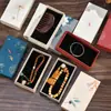 Caixa de Embalagem de Papel com Tampa Superior e Inferior Retangular Personalizada Caixa de Presente Antiga Original Caixa de Embalagem para Pulseira Pulseira Dourada Relógio