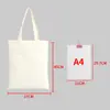 Bolsa de Tote de Lona Lisa Reutilizable para Compras Manualidades DIY Promoción
