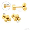 Novo produto transfronteiriço: brincos de tarraxa geométricos simples e estilosos em aço inoxidável, mini, compactos e requintados ear bone studs, brincos estilo europeu e americano