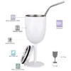 Popular de Gran Venta Copa de 15 oz Creativa Cáscara de Huevo Exportación de Gran Venta Acero Inoxidable Copa Alta de Fondo Redondo en Forma de U para Vino Tinto