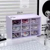Caixa de Armazenamento Pequena para Mesa de Estudante, Organizador de Papelaria e Itens Diversos, Caixa com Gavetas Multicompartimentos