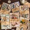 Pacote de material de dia bonito Dream Waltz série retro Inglês flor diário nota papel base decorativo