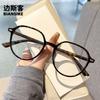 TR5004 nuevos lentes redondos poligonales ultraligeros personalizados versátiles moda anti-luz azul lisos ins