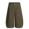 Shorts de mezclilla cleanfi estilo americano retro verano 2026 lavados desgastados holgados casual rectos de longitud media