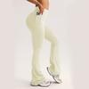 Pantalones de Fitness de Campana de Melocotón Transfronterizos para Mujer, Pantalones de Yoga de Pierna Ancha de Cintura Alta sin Costuras Incómodas, Pantalones Ligeramente Acampanados de Primavera y Verano para Mujer para Usar Afuera