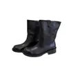 531-2 Nueva colección de otoño e invierno: botas de moda de cuero genuino con estilo francés, suaves y cómodas para mujer