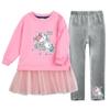 Calças de bebê de terno de estilo coreano infantil de duas peças soltas para meninas roupas infantis da moda 2022 Primavera e Outono Novo