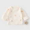 Roupas de Bebê, Classe A, Algodão Puro, Roupa Básica para Bebê de Mês Completo, Camisa Meio Costas para Recém-Nascido, Macacão Sem Costura, Roupa Estilo Monge para Recém-Nascido