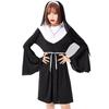Vestido de Freira para Halloween 2021 Novo Adulto Coro Vestido Preto cosplay Vestido de Festa Vestido de Jogo