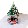 Fabricante fornece árvore de Natal 3D impressa em cores Cartão de felicitações 3D Cartão 3D de Natal Bênção Gratidão Ano Novo