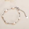 Pulsera de Perlas de Agua Dulce Zhuji Pulsera de Perlas de Arroz Joyería Ajustable para Mujer Regalos Pequeños Venta al por Mayor