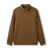 ¡Línea de Lujo Ligero Estilo Old Money! Diseño Clásico con Media Cremallera Otoño/Invierno 2025 Chaqueta Sudadera Cálida Casual para Hombre con Cuello Alto