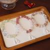 Pulsera de cristal natural de 10 mm al por mayor, con colgante de calabaza de circón hueco y fresa, estilo chino.