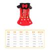 T Roupas de Ano Novo para Cães e Gatos Outono e Inverno Forradas com Lã Roupas para Cachorros Bichon Frisé Cheongsam Traje Tang Jaqueta de Algodão