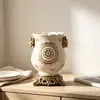 Vaso Cerámico Retro Americano de Alta Gama Personalizado de Fábrica Nuevo Estilo Chino Porcelana Azul y Blanca Sala de Estar Arreglo Floral de Alta Gama Europeo Transfronterizo