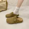 Nuevas zapatillas perezosas de exterior para mujer 2026, sin cordones, de suela blanda, medias zapatillas cerradas de suela gruesa para primavera y otoño, estilo Birkenstock