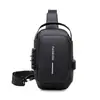 Bolsa Cruzada de Hombro de Moda con Carga USB de Alta Venta Mochila Pequeña Deportiva Casual Antirrobo Bolso de Pecho Multifuncional con Candado de Contraseña