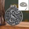 Colgante de plata pura s999 con forma de nueve dragones jugando con cuentas para hombre, collar de grifo de plata esterlina, joyería de dragón auspicioso retro dominante, regalo de moda