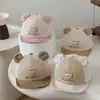 Sombrero de Sol de Verano para Bebés Niños y Niñas, Estilo Coreano Lindo Oso Malla Sombrero, Transpirable Suave Ala Gorra Visera, Delgado