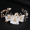 Noiva de Comércio Exterior Headwear de Pérola Feito à Mão Folha de Pérola Branca Acessórios para Vestido de Casamento Faixa de Cabelo Noiva