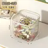 Caixa de Armazenamento de Acessórios de Cabelo para Mesa Multiuso Grande Capacidade Lixeira de Mesa com Tampa Caixa de Armazenamento de Elásticos de Cabelo Faixas de Cabeça Amostras de Cabelo