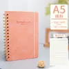 Caderno com Espiral, Capa de Couro Texturizado Vintage, Fechamento com Tira, Caderno Portátil para Anotações de Reunião de Escritório