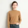 Nuevo Suéter de Cachemira para Mujer Otoño 2026, Cuello Alto Medio, Estilo Simple, Corte Holgado, Suéter Base de Punto