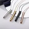 Colar Apito de Titânio Europeu e Americano Para Descompressão Que Não Desbota Estilo Frio em Aço Inoxidável Joia para Respiração Yoga Transfronteiriça Pode Ser Gravado
