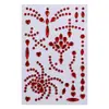 Pegatinas de Diamantes para Maquillaje Transfronterizas Rojo Año Nuevo Halloween Fiesta Rostro Pegatinas de Diamantes Oscuras Araña Pegatinas de Rostro con Pedrería