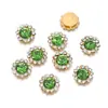 12mm Costurado à Mão Diamante Girassol Liga Strass Artesanal DIY Roupas Bolsa Pulseira Acessórios de Joia Material