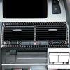 Adequado para Audi Q7 2007-2015 saída de ar central do painel, saída de ar do ar condicionado, fibra de carbono, acessórios de modificação do interior do carro