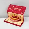 Sobre Rojo de Cumpleaños 3D con Música y Luces, Creativo Sobre de Dinero de la Suerte de Cien Yuan para Niños en Año Nuevo
