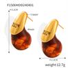 Xinyixin Dopamina Candy Color Light Luxo Resina Colorido Brincos Femininos Titânio Aço Nicho Requintado Elegante Brincos em estoque